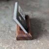 Business Card Stand, Wooden Business Card Display, Desk Accessories - Black Walnut