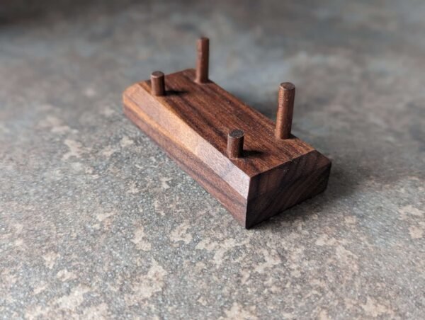 Business Card Stand, Wooden Business Card Display, Desk Accessories - Black Walnut