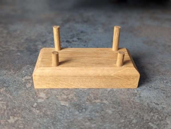 Oak business card stand