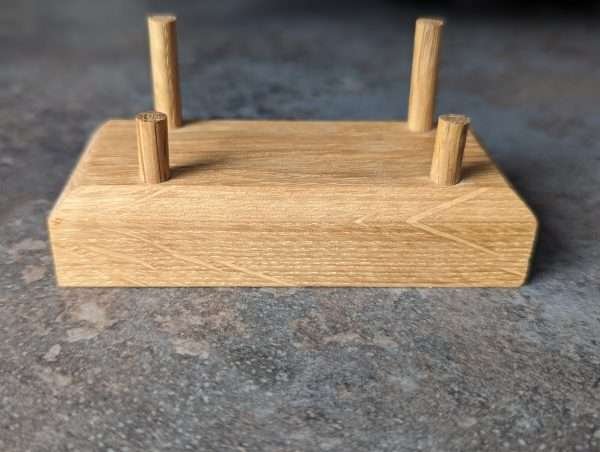 Oak business card stand