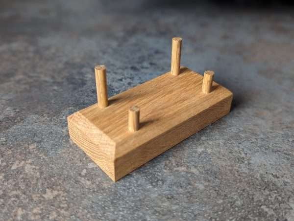 Oak business card stand