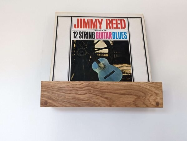 Solid Oak Vinyl Shelf - Wall mounted