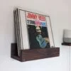 Black walnut wall mounted vinyl shelf
