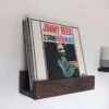 Black walnut wall mounted vinyl shelf