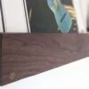Black walnut wall mounted vinyl shelf