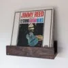 Black walnut wall mounted vinyl shelf