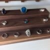 3 Tier Ring Display, Crystal Display Stand – Black Walnut