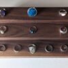 3 Tier Ring Display, Crystal Display Stand – Black Walnut