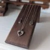 Angled Necklace Display Stand - Black Walnut