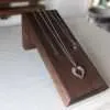 Angled Necklace Display Stand - Black Walnut