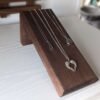 Angled Necklace Display Stand - Black Walnut