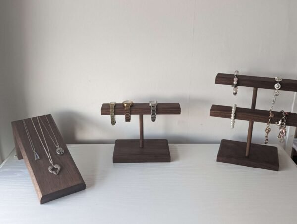 2 Tier Watch Stand | Bracelet Stand | Jewellery Display - Black Walnut