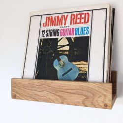 Solid Oak Vinyl Shelf - Wall mounted