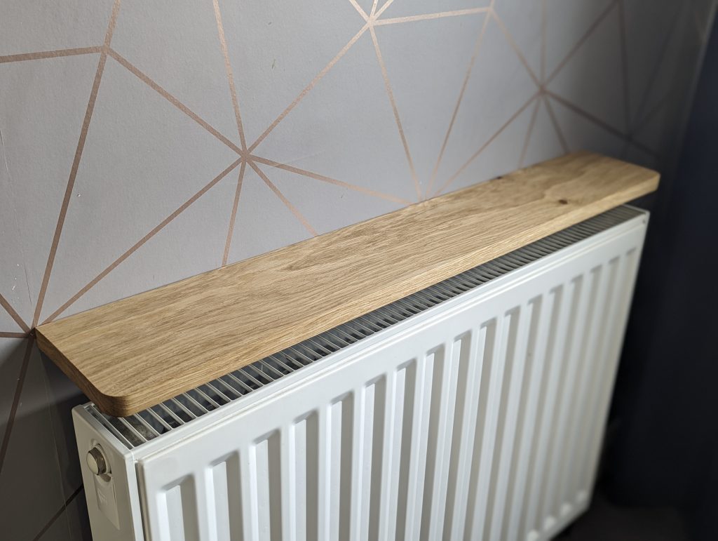 Easy Fit Solid Oak Radiator Shelf – Wood 'N' Pegs