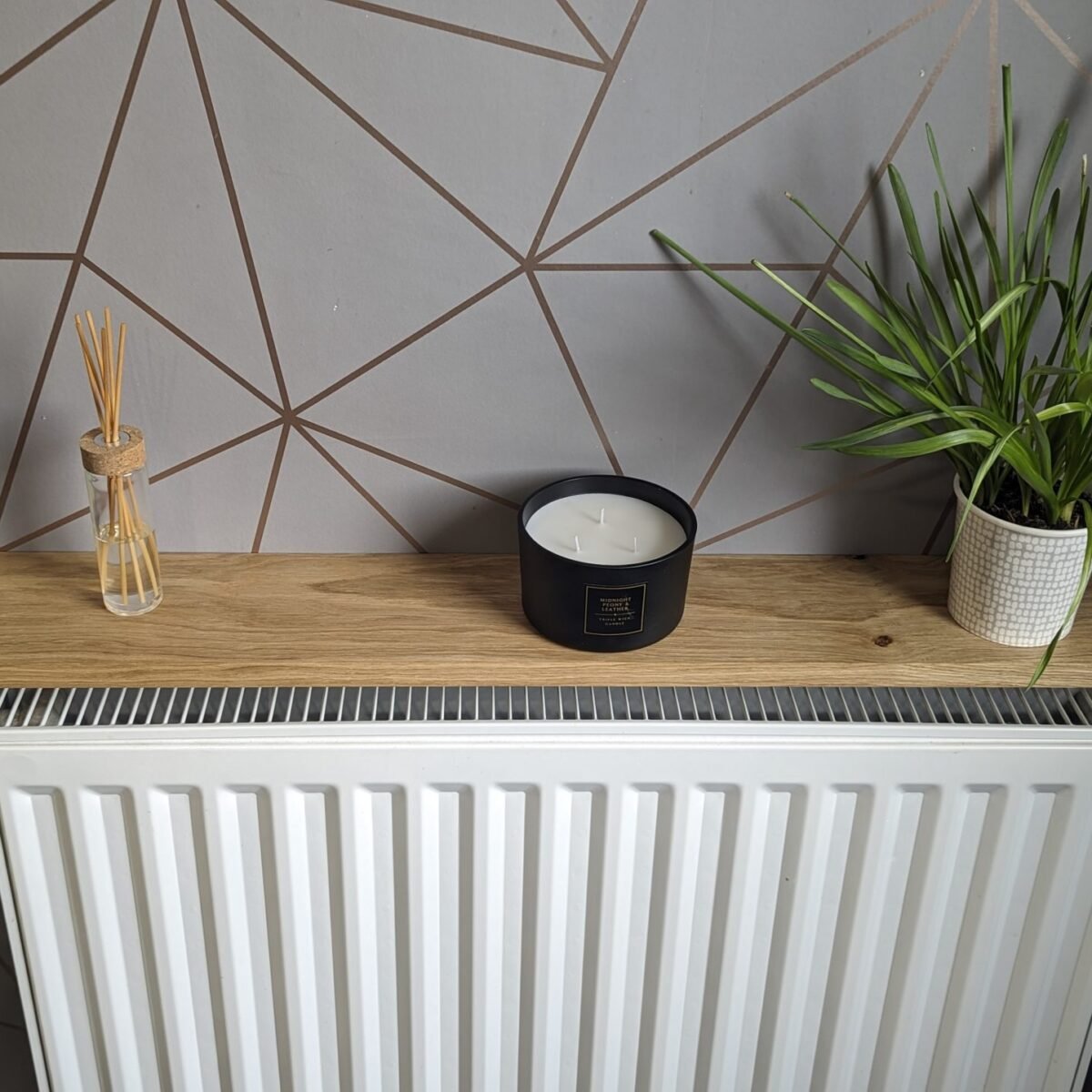 Solid Oak Radiator Shelf | Console Table | Narrow Table | Hallway Table | Easy Install