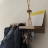 Solid Oak Coat Hooks With Shelf & Key Rack