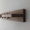 Solid Oak Coat Hooks With Shelf & Key Rack