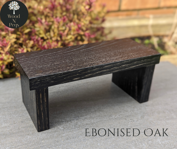 Ebonised Oak Black Countertop Shelf