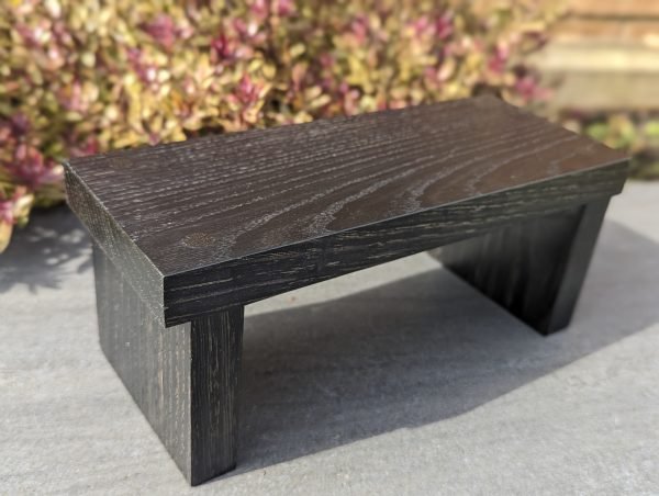 Ebonised Oak Black Countertop Shelf