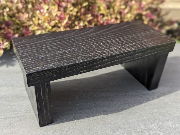 Ebonised Oak Black Countertop Shelf