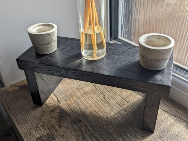 Ebonised Oak Black Countertop Shelf