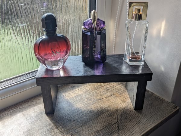 Ebonised Oak Black Countertop Shelf