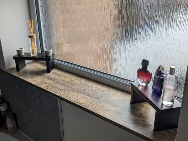 Ebonised Oak Black Countertop Shelf