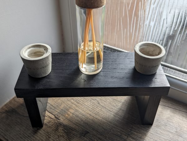 Ebonised Oak Black Countertop Shelf