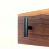 Modern Solid Black Walnut Coat Rack with Customizable Hooks - closeup of hook