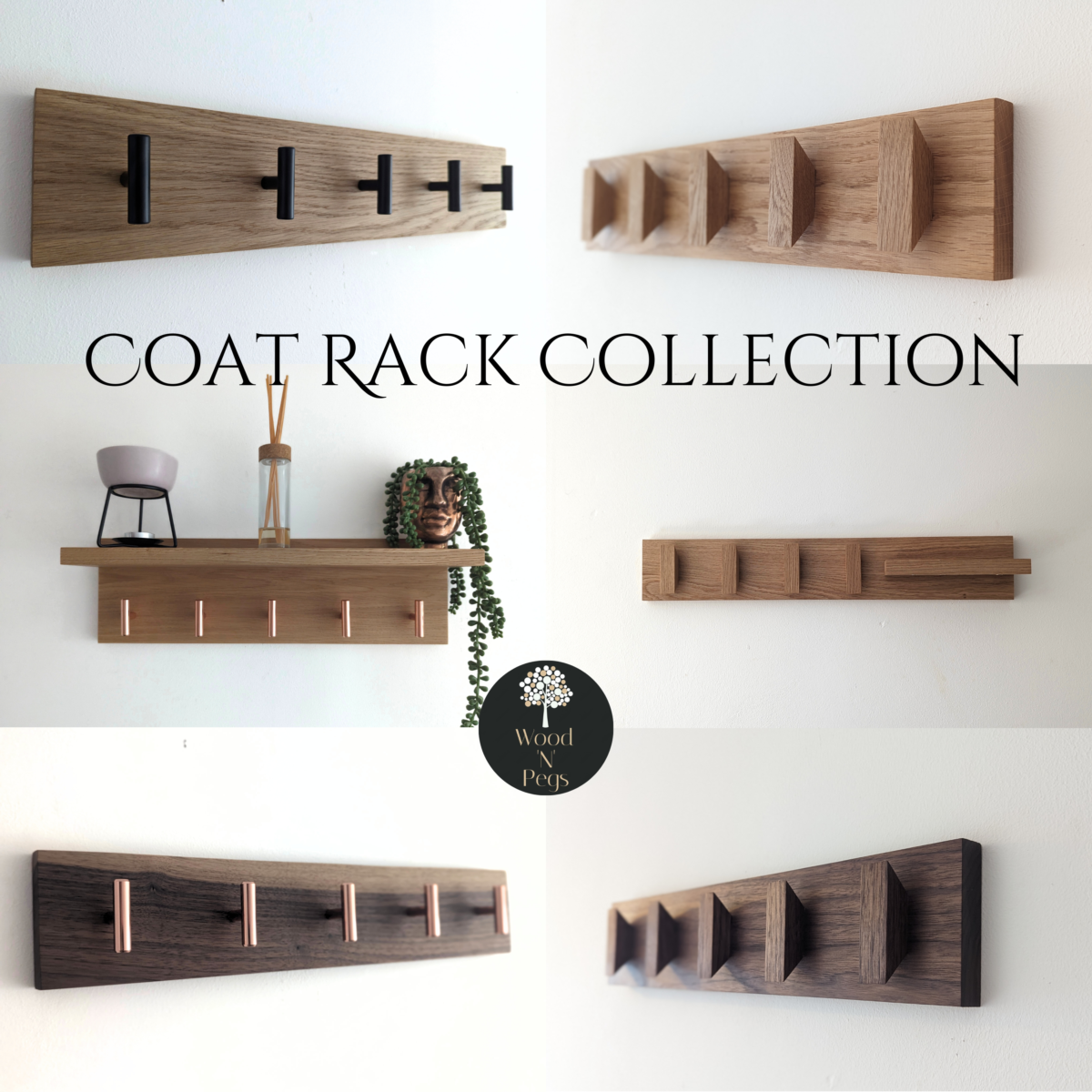 Wood 'n' Pegs coat rack collection