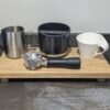 20cm depth oak riser with coffee machine parts