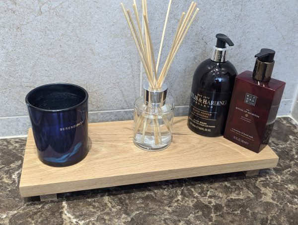 15cm depth oak riser in bathroom