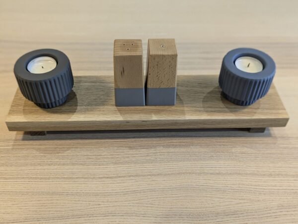 10cm depth oak riser on dining table
