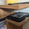 Solid Oak Floating Bedside Table closeup