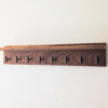 Modern Black Walnut Coat Rack With Shelf - angled view no coats