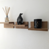 Solid Oak Floating Shelves - 3 Styles - angled image 2