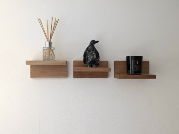Solid Oak Floating Shelves - 3 Styles - straight image 3