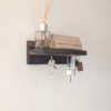 Solid Black Walnut Key Holder Shelf - angled view 2