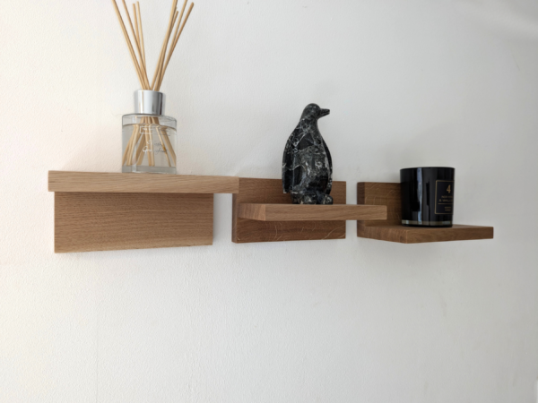 Solid Oak Floating Shelves - 3 Styles -