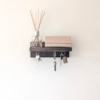 Solid Black Walnut Key Holder Shelf - straight view 2