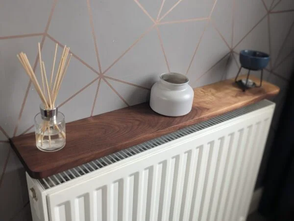 Black Walnut radiator shelf