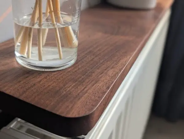 Black Walnut radiator shelf