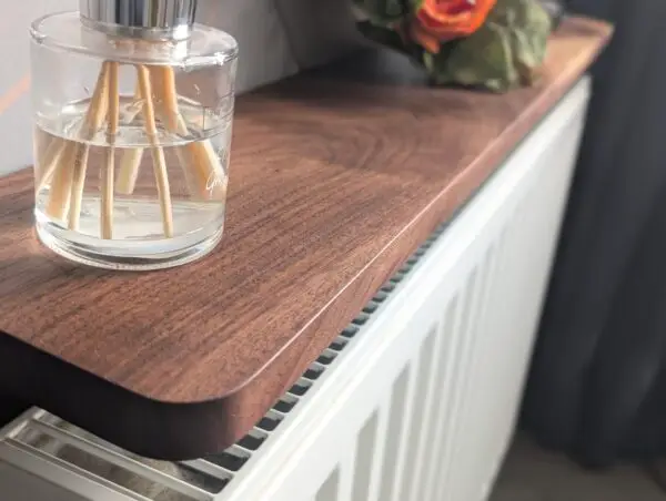 Black Walnut radiator shelf