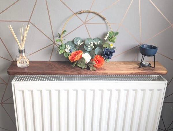 Black Walnut radiator shelf