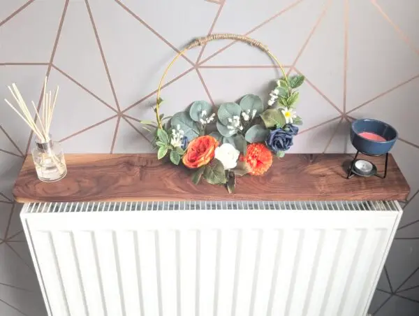 Black Walnut radiator shelf