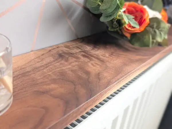 Black Walnut radiator shelf