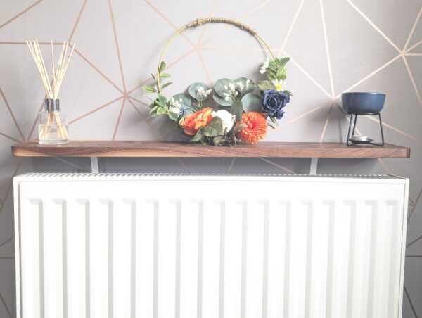 Black Walnut radiator shelf