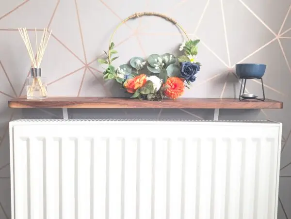 Black Walnut radiator shelf