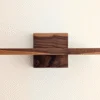Solid Black Walnut Small Floating Shelf - straight image no ornaments