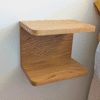 Solid Oak Floating Bedside Shelf